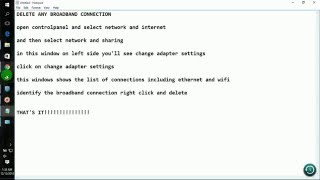 delete any broadband connection on windows 10 8 7 xp [upl. by Anom]