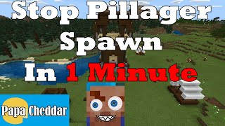 How to Stop Pillager Spawn  In One Minute  Minecraft  How to Tutorial  Pillager Tower [upl. by Dawes]