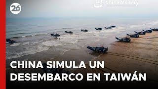 ASIA  China simula un desembarco en Taiwán con todo su poderío militar [upl. by Eelegna]