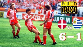 Denmark 61 Uruguay World Cup 1986  Full highlight  1080p HD  Michael Laudrup [upl. by Iznekcam]