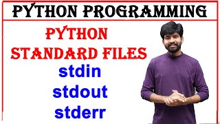 standard files in python  stdin stdout stderr  standard input standard output standard error [upl. by Ihsoyim857]