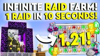 BEST INFINITE 121 RAID FARM Minecraft Tutorial  1 RAID IN 10S [upl. by Adolpho]