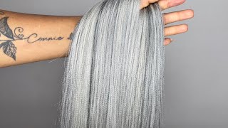 You’ve Been Looking For A Salt amp Pepper Hair Blend  Custom Color Braiding Hair Blend 83 [upl. by Seerdi555]