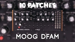 10 Patches on the MOOG DFAM no talking [upl. by Nylram]