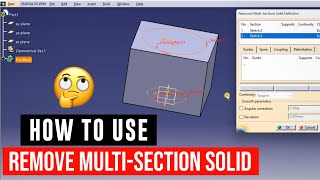 Catia v5 remove multi section solid  remove multi section solid in catia v5  catia tutorial [upl. by Cilegna442]