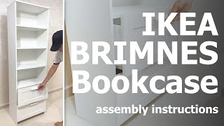 IKEA BRIMNES Bookcase assembly instructions [upl. by Lennod]