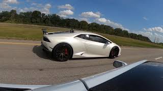 Lamborghini Huracan Twin Turbo vs C7 ZR1 950whp [upl. by Nirmak]