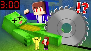 GIANT FAKE JJ wants to SAW GIANT Mikey in Minecraft Challenge jj and mikey  Maizen [upl. by Annekam]