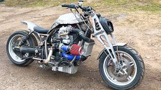 1400cc TURBO DIESEL MOTORCYCLE BUILD PART 1 [upl. by Yromas]