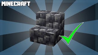 MINECRAFT  How to Make Cobbled Deepslate Stairs [upl. by Llerehs488]