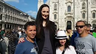 in italia Ekaterina Lisina 6ft9 [upl. by Assyli]