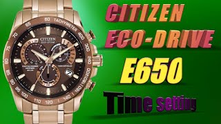 citizen ecodrive e650 time setting radio controlled watchservicebd [upl. by Nagaek]