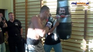 Wach vs Klitschko na ostatnim treningu Mariusza Wacha w Polsce [upl. by Ailime]