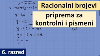 Racionalni brojevi izrazi jednačine i nejednačine Matematika za 6 razred [upl. by Oinotnaesoj975]