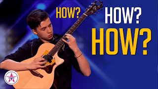 CRAZY 18YearOld Guitarist MURDERS His Guitar on Americas Got Talent [upl. by Berlin]