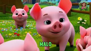 El cerdito Rosadito Miedoso  Canción divertida y alegre infantil [upl. by Dafodil543]