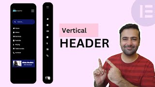 Vertical Header in Elementor With Side Bar Navigation  Flexbox Container In 2024 [upl. by Guillema]