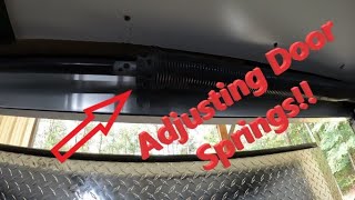 How to Adjust TrailerGarage Door Spring [upl. by Ydnec]