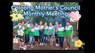 Coloong Mothers Council Monthly MeetingOctober 05 2024 [upl. by Barbra]