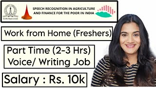 Part Time Work from Home for Undergraduates Graduates Freshers  Any Age  WFH Jobs all India [upl. by Inva]