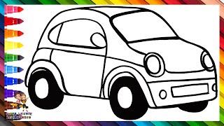 Wie zeichnet man ein Auto 🚗 Zeichne und male ein Regenbogen Auto 🚘🌈 Zeichnungen für Kinder [upl. by Natalya974]