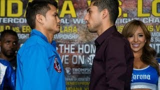 Josesito Lopez vs Marcos Maidana weighin [upl. by Adlesirhc]