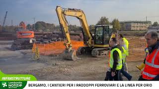 Bergamo cantieri per linea Ponte San Pietro e Aeroporto Orio [upl. by Weide]