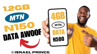 New MTN Data Cheat to get 12GB for N150 4GB for N500 1 Month Validity [upl. by Hy]