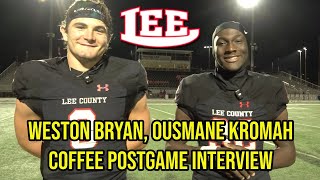 Ousmane Kromah Weston Bryan Interview Recapping Lee County win vs Coffee  GA High School Football [upl. by Gaivn]