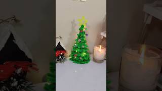 Day 3 of making Christmas Crafts  Diy Mini Christmas Tree from pipe cleaner wire shorts diy [upl. by Mortensen]