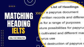 Matching Heading exercise ielts ieltspreparation ieltstraining [upl. by Edgar]