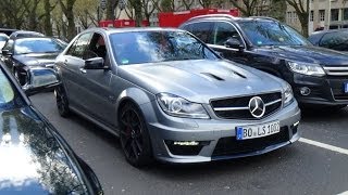 Mercedes C63 AMG Edition 507 REVS Acceleration Whellspin and more [upl. by Norwood662]