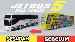 CARA MEMBUAT MINIATUR BUS KIDS PANDA JETBUS 5 DARI BUS PLASTIK [upl. by Devine]