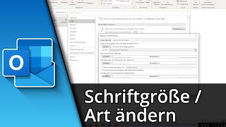 Outlook Schriftgröße ändern Schriftgröße  Schriftart  Schriftfarbe ✅ Tutorial [upl. by Gniw]