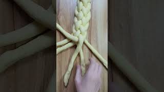 challah bread Zopf 6strand cook bread food challah baking [upl. by Rolfston814]