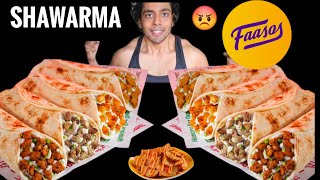 Sabhi Faasos Shawarma Review  Eating Challenge  Chipotle Cheese Wedges [upl. by Nereil407]