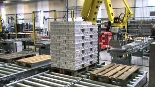 Fully automatic robot palletizing system [upl. by Trilly689]