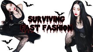 Goth Fast Fashion  Necessity to Sustainability w Romwe and Shein [upl. by Ttessil]