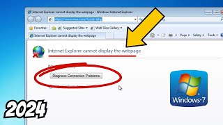 ✅Fix Internet Explorer Cannot Display the Webpage  Diagnose connection problems Error in Windows 7 [upl. by Humfried]