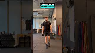 Reverse Lunge Dual Dumbbell triathlon strengthtraining [upl. by Sverre]