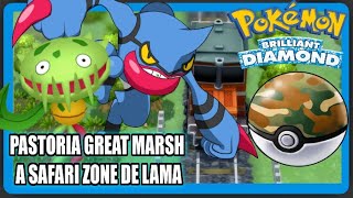 POKÉMON BRILLIANT DIAMOND ➖PASTORIA GREAT MARSH – A SAFARI ZONE DE LAMA‼🇧🇷PoᖇƬuǤuês🅓🅔🅣🅞🅝🅐🅓🅞💯 [upl. by Joanie]