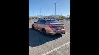 Infiniti Q50 37l with Teckwrap Satin Chrome Rose Gold vinyl wrap [upl. by Sib]