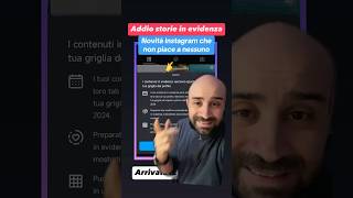 Nuovo aggiornamento Instagram storie in evidenza sul feed [upl. by Yeslehc]