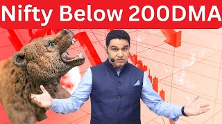 Nifty Below 200 DMA Now  Is Stock Market Crash Coming  Detailed Analysis realscalpervipul [upl. by Artemed]