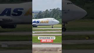 DECOLAGEM SUPER ATLAS BOEING 747 aviation aeroporto boeing viral reels shorts [upl. by Gnol]