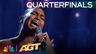 Brooke Bailey Sings A STUNNING Rendition Of quotDancing On My Ownquot By Robyn  Quarterfinals  AGT 2024 [upl. by Nurat]