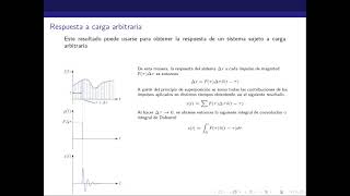 Respuesta a carga arbitraria Integral de Duhamel [upl. by Calesta]