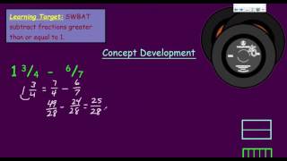 EngageNY Eureka 5th Grade Math Module 3 Lesson 12 Subtract fractions greater than or equal to 1 [upl. by Charry891]