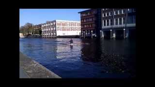 Rowing on a sailboard the RowSurfer [upl. by Yrro]