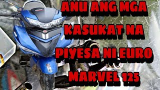 MGA KASUKAT NA PIYESA NI EURO MARVEL 125  AFTER MARKET [upl. by Anade]